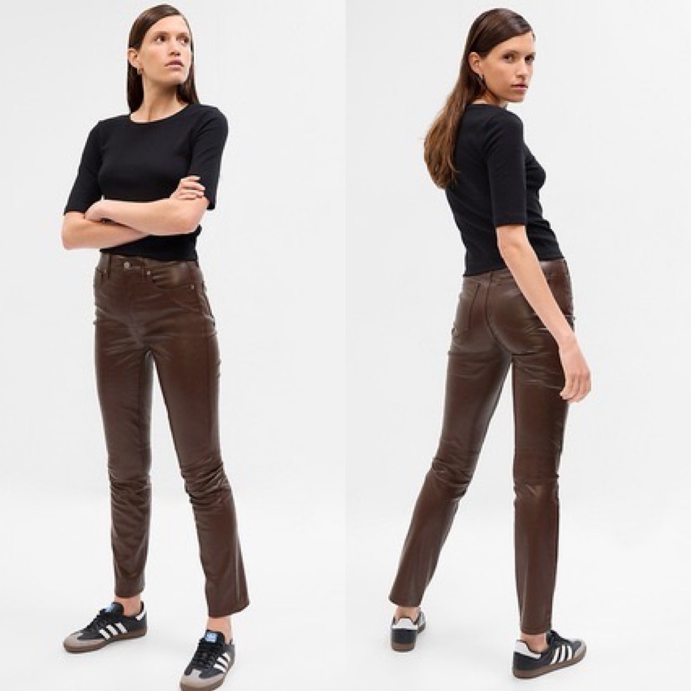 NWT GAP TALL Vintage Slim High Rise Pants in Espresso Brown